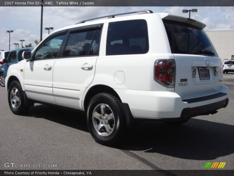 Taffeta White / Saddle 2007 Honda Pilot EX-L 4WD