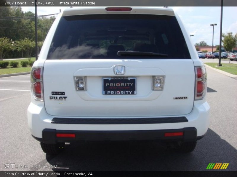 Taffeta White / Saddle 2007 Honda Pilot EX-L 4WD