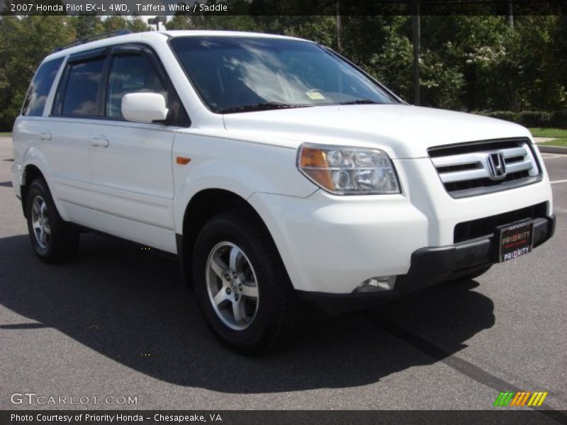 Taffeta White / Saddle 2007 Honda Pilot EX-L 4WD