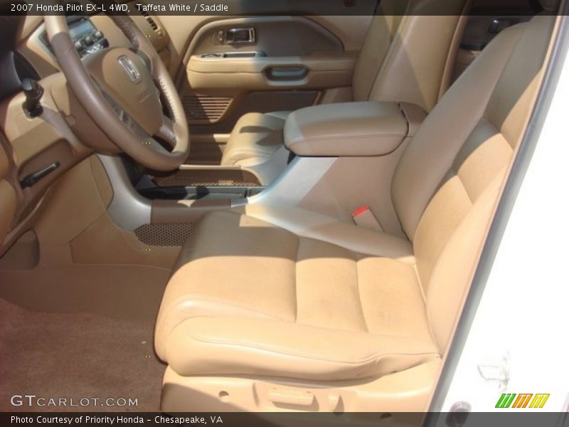 Taffeta White / Saddle 2007 Honda Pilot EX-L 4WD