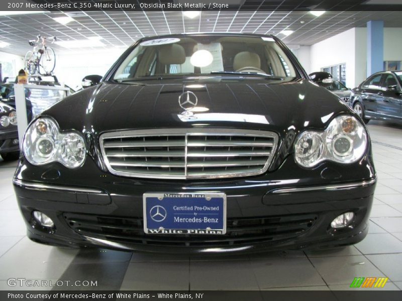 Obsidian Black Metallic / Stone 2007 Mercedes-Benz C 350 4Matic Luxury