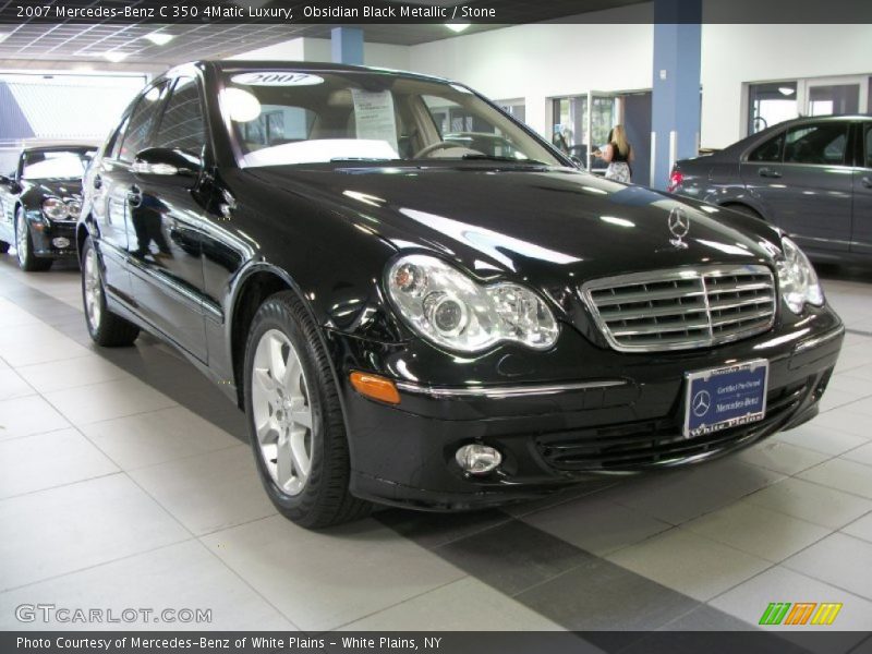 Obsidian Black Metallic / Stone 2007 Mercedes-Benz C 350 4Matic Luxury