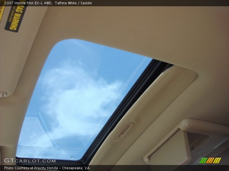 Taffeta White / Saddle 2007 Honda Pilot EX-L 4WD