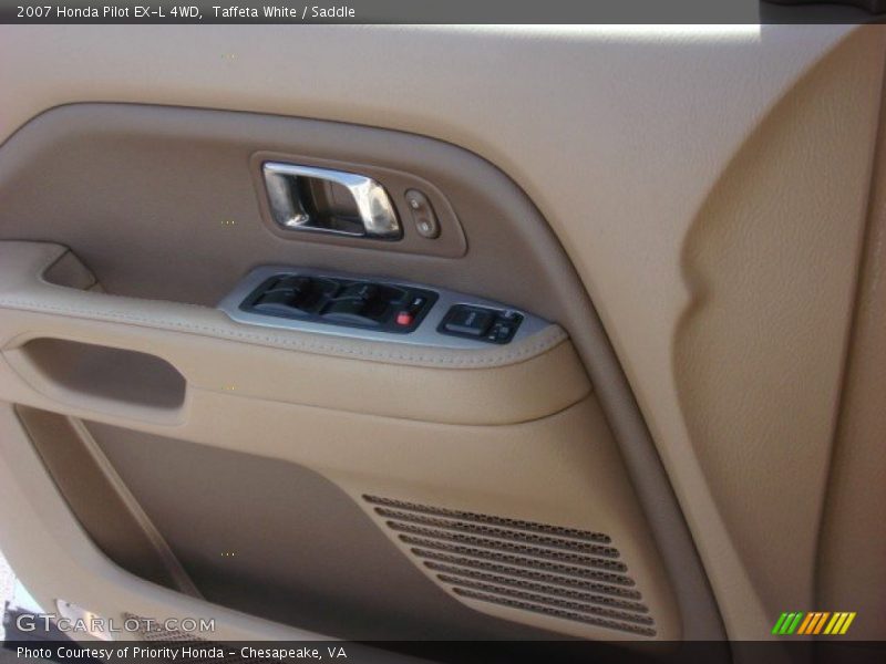 Taffeta White / Saddle 2007 Honda Pilot EX-L 4WD