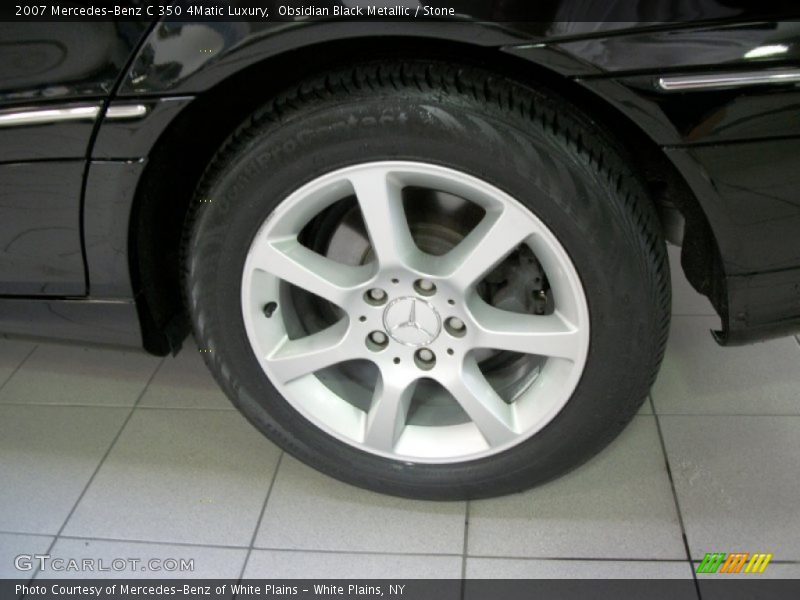 Obsidian Black Metallic / Stone 2007 Mercedes-Benz C 350 4Matic Luxury