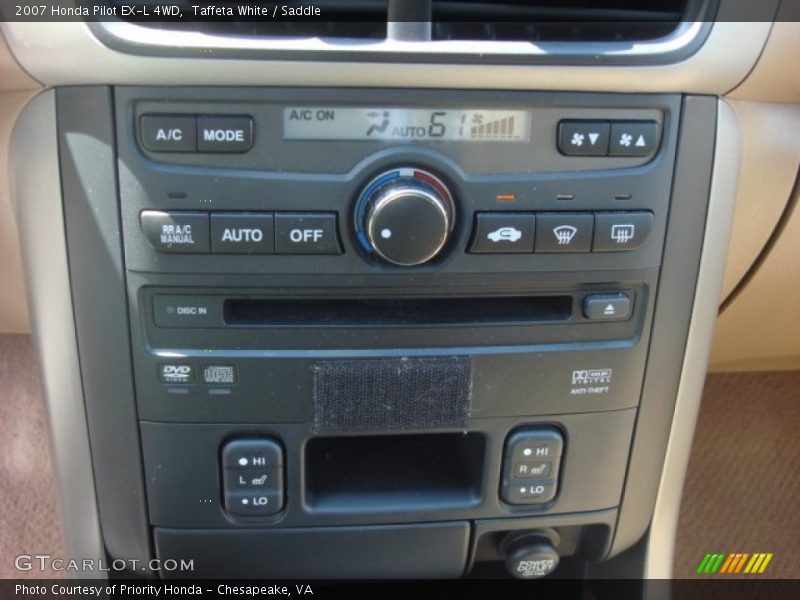 Taffeta White / Saddle 2007 Honda Pilot EX-L 4WD