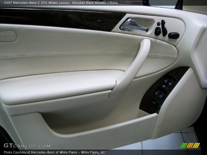 Obsidian Black Metallic / Stone 2007 Mercedes-Benz C 350 4Matic Luxury