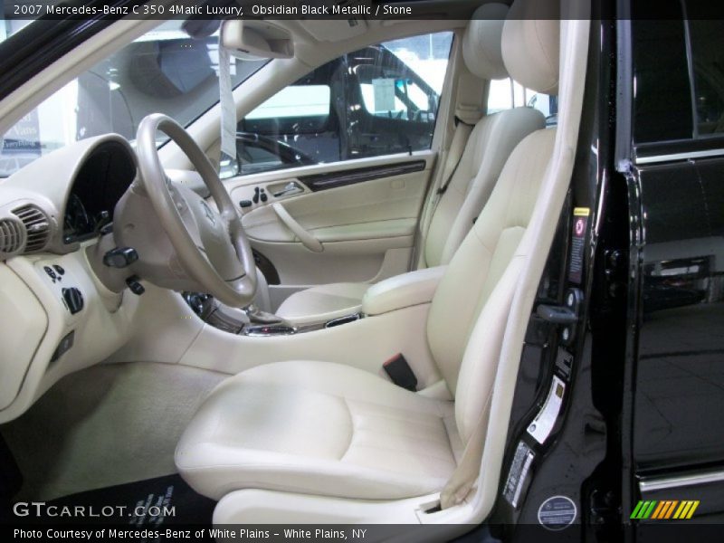 Obsidian Black Metallic / Stone 2007 Mercedes-Benz C 350 4Matic Luxury