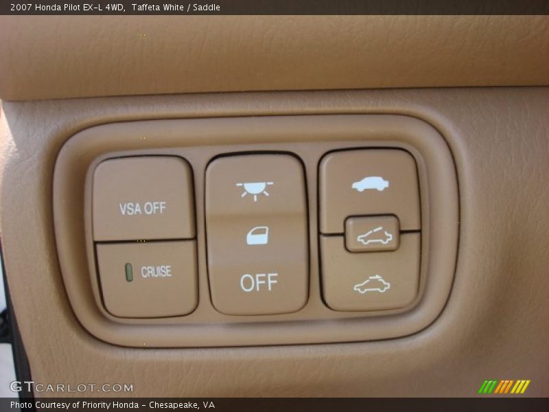 Taffeta White / Saddle 2007 Honda Pilot EX-L 4WD