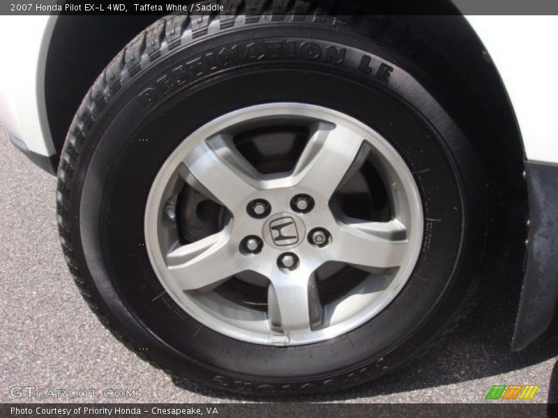 Taffeta White / Saddle 2007 Honda Pilot EX-L 4WD