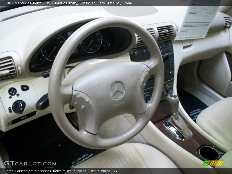 Obsidian Black Metallic / Stone 2007 Mercedes-Benz C 350 4Matic Luxury