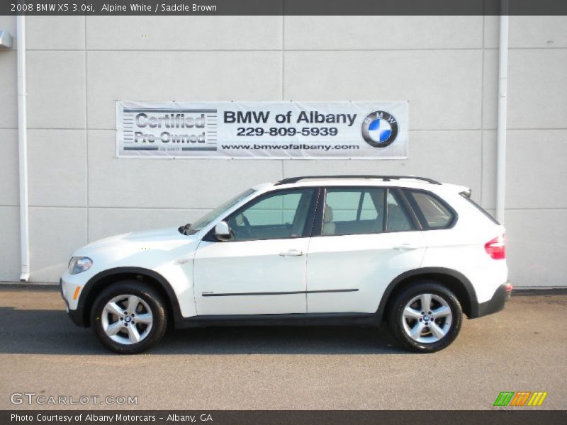 Alpine White / Saddle Brown 2008 BMW X5 3.0si