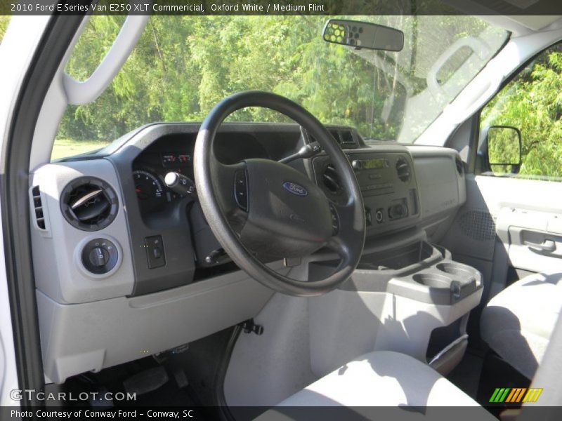 Oxford White / Medium Flint 2010 Ford E Series Van E250 XLT Commericial