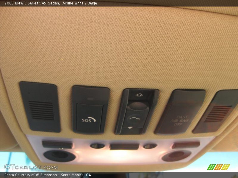Alpine White / Beige 2005 BMW 5 Series 545i Sedan