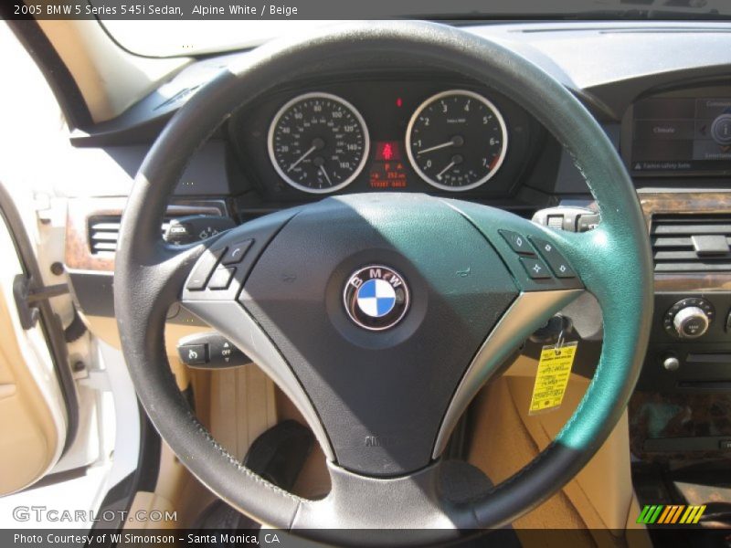 Alpine White / Beige 2005 BMW 5 Series 545i Sedan