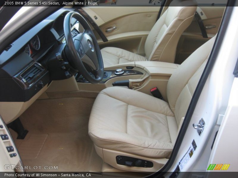 Alpine White / Beige 2005 BMW 5 Series 545i Sedan