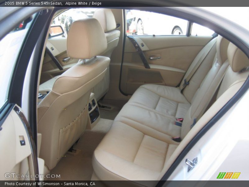 Alpine White / Beige 2005 BMW 5 Series 545i Sedan