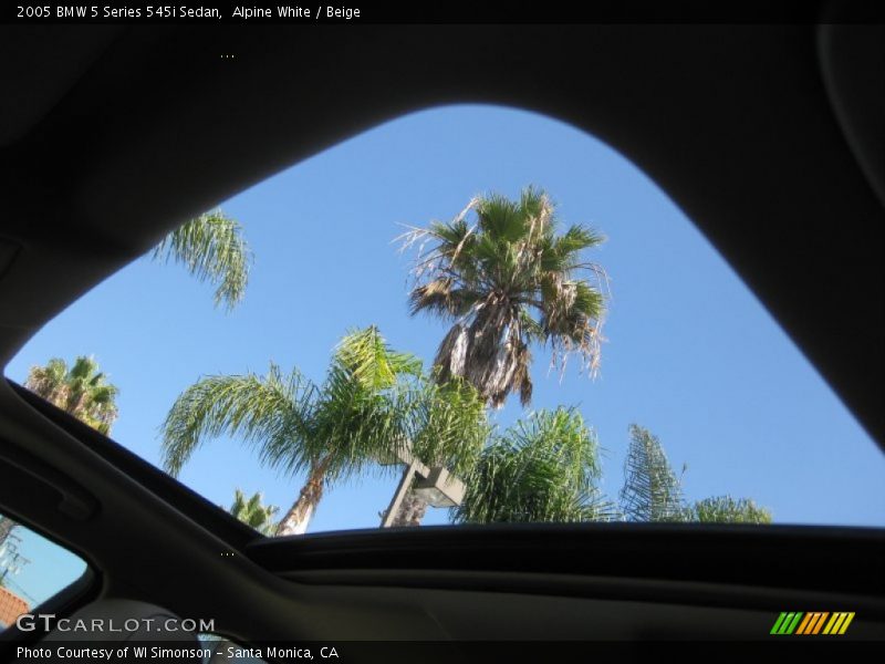 Alpine White / Beige 2005 BMW 5 Series 545i Sedan