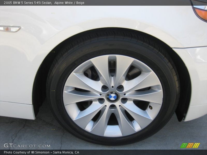 Alpine White / Beige 2005 BMW 5 Series 545i Sedan