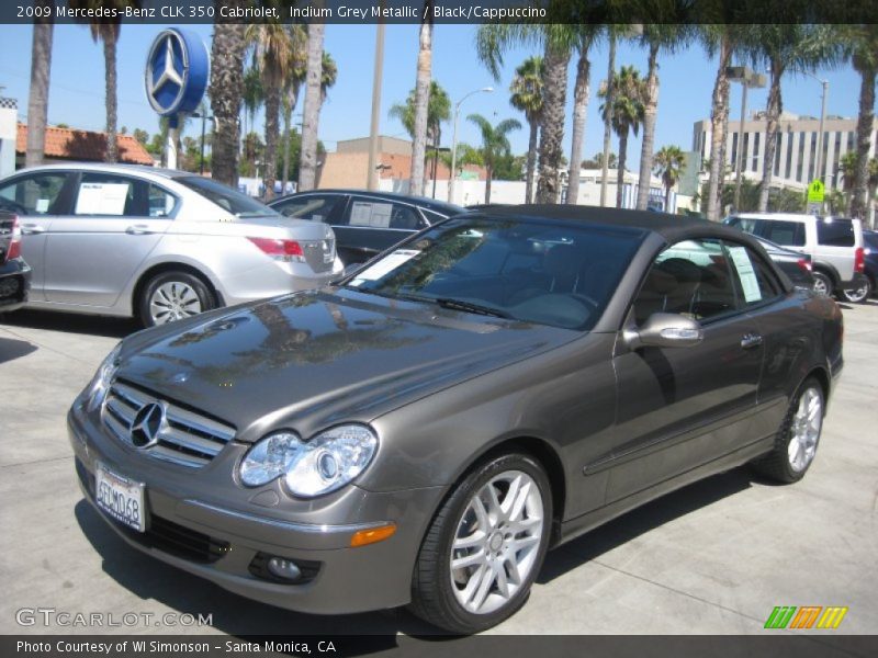 Indium Grey Metallic / Black/Cappuccino 2009 Mercedes-Benz CLK 350 Cabriolet