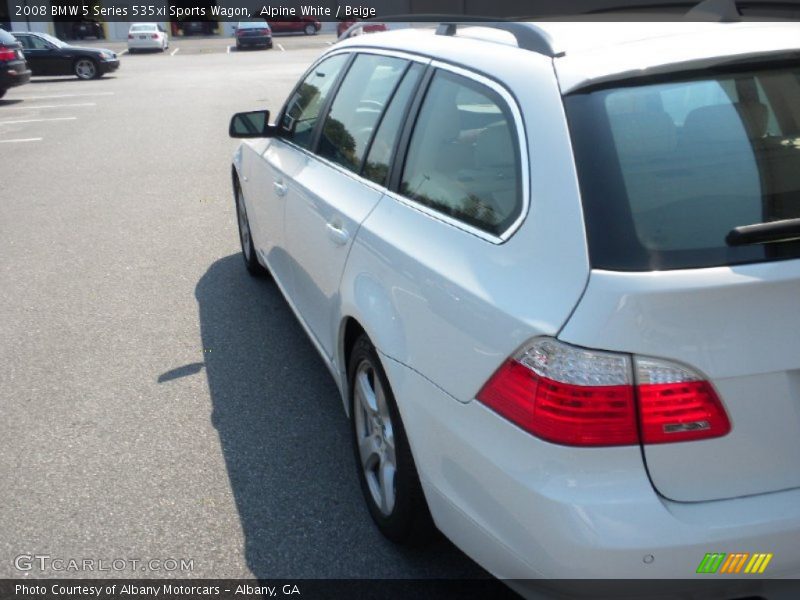 Alpine White / Beige 2008 BMW 5 Series 535xi Sports Wagon