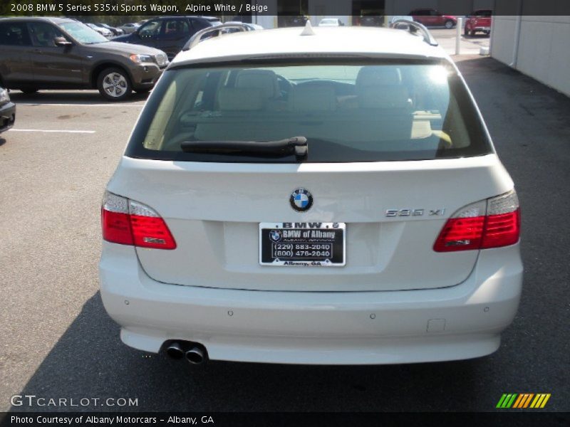 Alpine White / Beige 2008 BMW 5 Series 535xi Sports Wagon