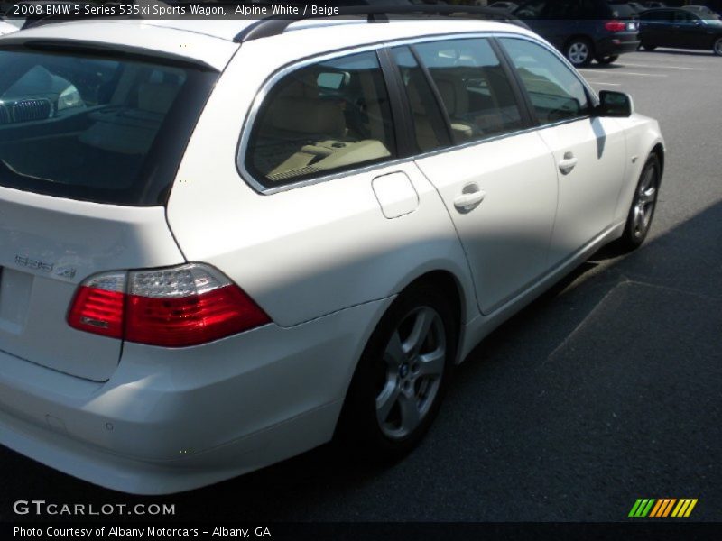 Alpine White / Beige 2008 BMW 5 Series 535xi Sports Wagon