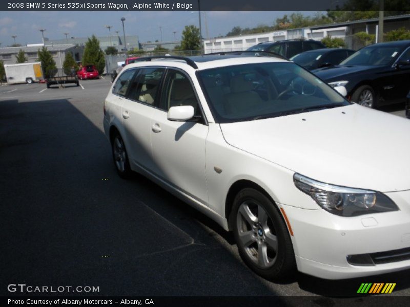 Alpine White / Beige 2008 BMW 5 Series 535xi Sports Wagon