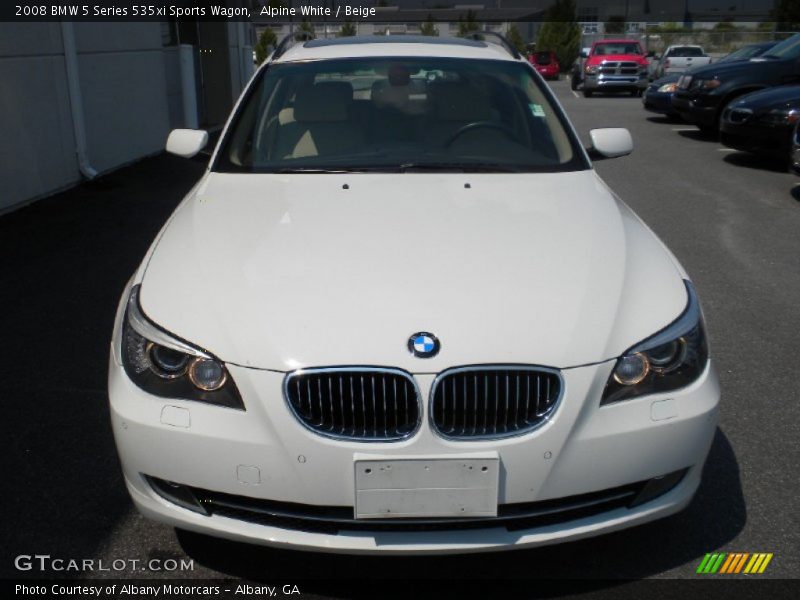 Alpine White / Beige 2008 BMW 5 Series 535xi Sports Wagon