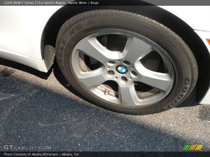 Alpine White / Beige 2008 BMW 5 Series 535xi Sports Wagon
