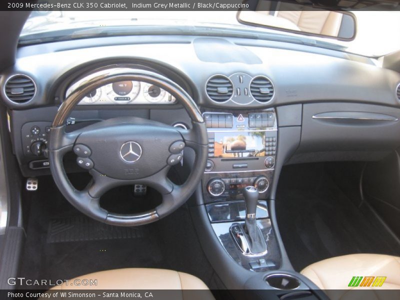 Indium Grey Metallic / Black/Cappuccino 2009 Mercedes-Benz CLK 350 Cabriolet