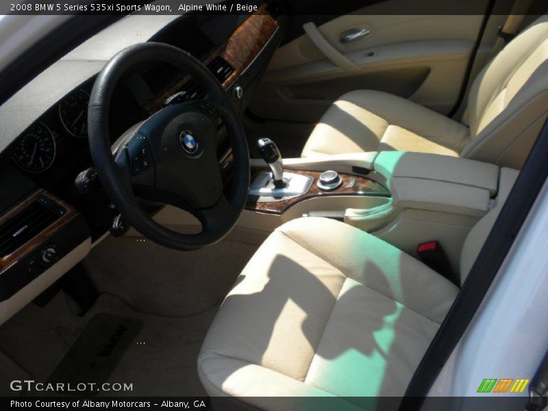 Alpine White / Beige 2008 BMW 5 Series 535xi Sports Wagon