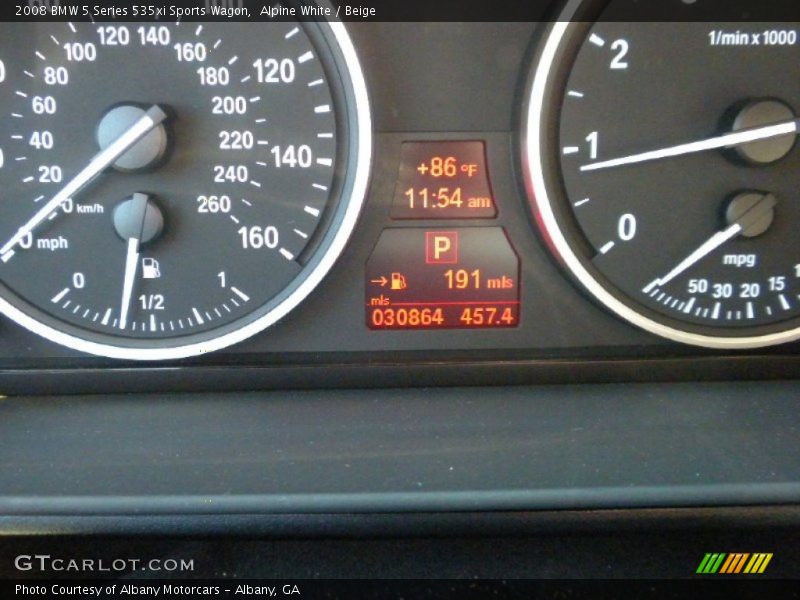Alpine White / Beige 2008 BMW 5 Series 535xi Sports Wagon