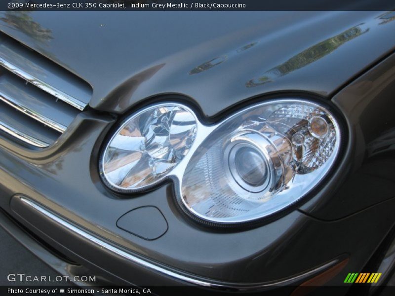 Indium Grey Metallic / Black/Cappuccino 2009 Mercedes-Benz CLK 350 Cabriolet