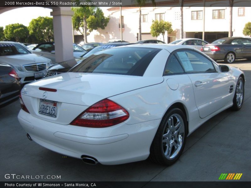 Alabaster White / Stone 2008 Mercedes-Benz SL 550 Roadster