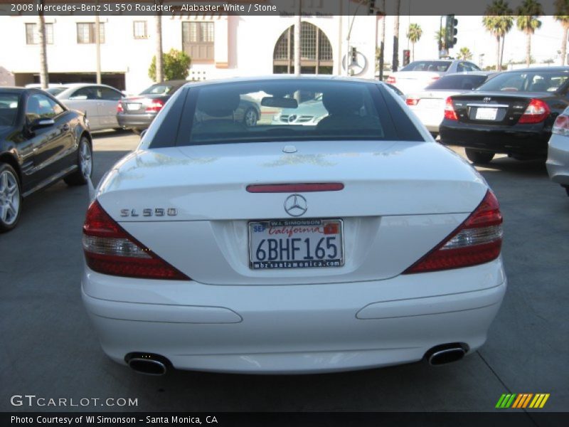 Alabaster White / Stone 2008 Mercedes-Benz SL 550 Roadster