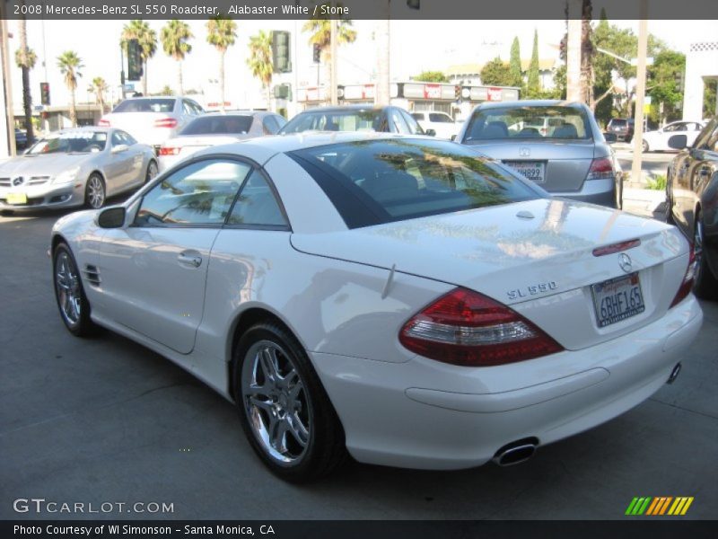Alabaster White / Stone 2008 Mercedes-Benz SL 550 Roadster