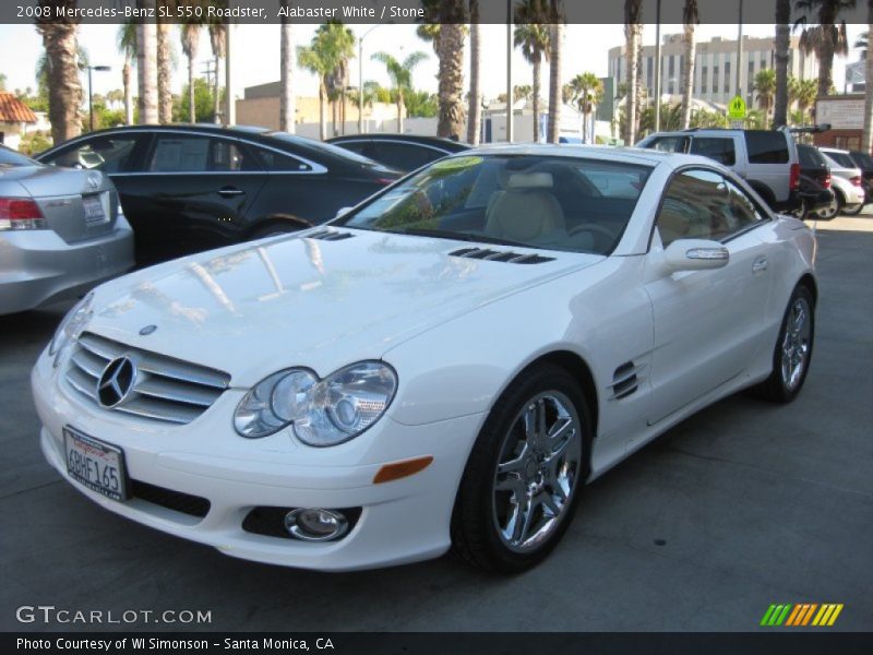 Alabaster White / Stone 2008 Mercedes-Benz SL 550 Roadster