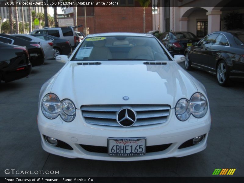 Alabaster White / Stone 2008 Mercedes-Benz SL 550 Roadster
