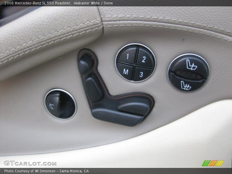 Alabaster White / Stone 2008 Mercedes-Benz SL 550 Roadster