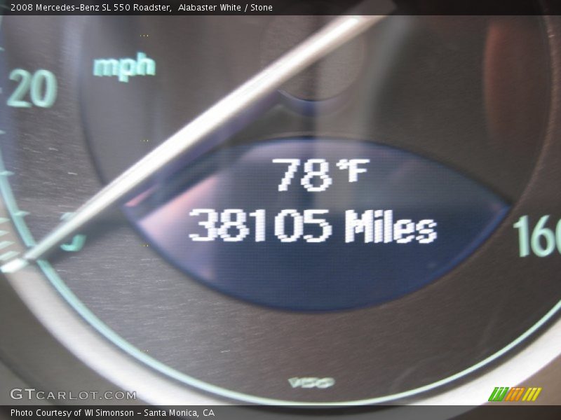 Alabaster White / Stone 2008 Mercedes-Benz SL 550 Roadster