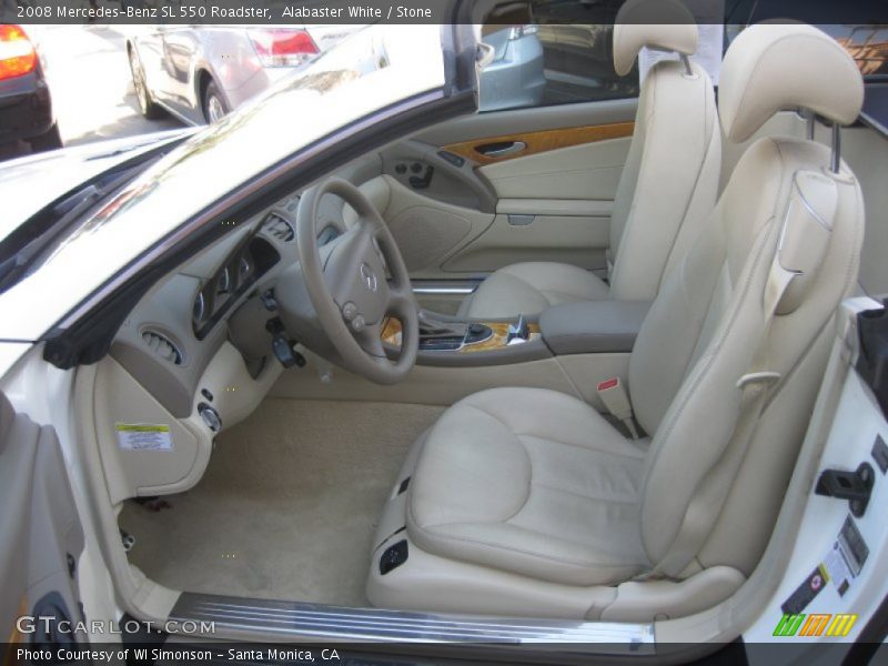Alabaster White / Stone 2008 Mercedes-Benz SL 550 Roadster