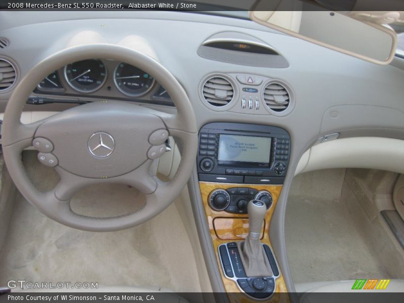 Alabaster White / Stone 2008 Mercedes-Benz SL 550 Roadster