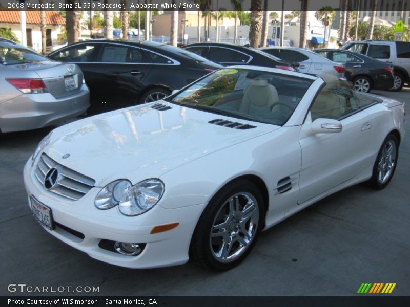 Alabaster White / Stone 2008 Mercedes-Benz SL 550 Roadster