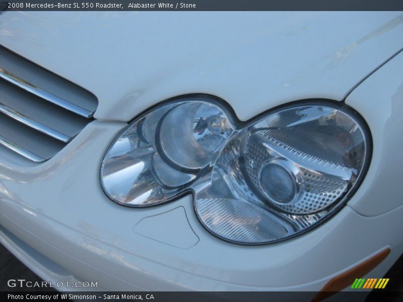 Alabaster White / Stone 2008 Mercedes-Benz SL 550 Roadster