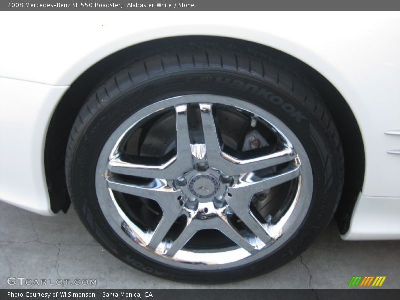 Alabaster White / Stone 2008 Mercedes-Benz SL 550 Roadster