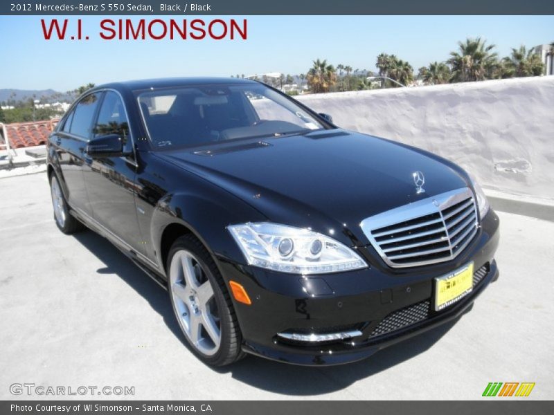 Black / Black 2012 Mercedes-Benz S 550 Sedan