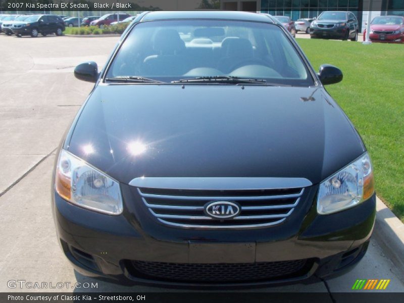 Black / Black 2007 Kia Spectra EX Sedan