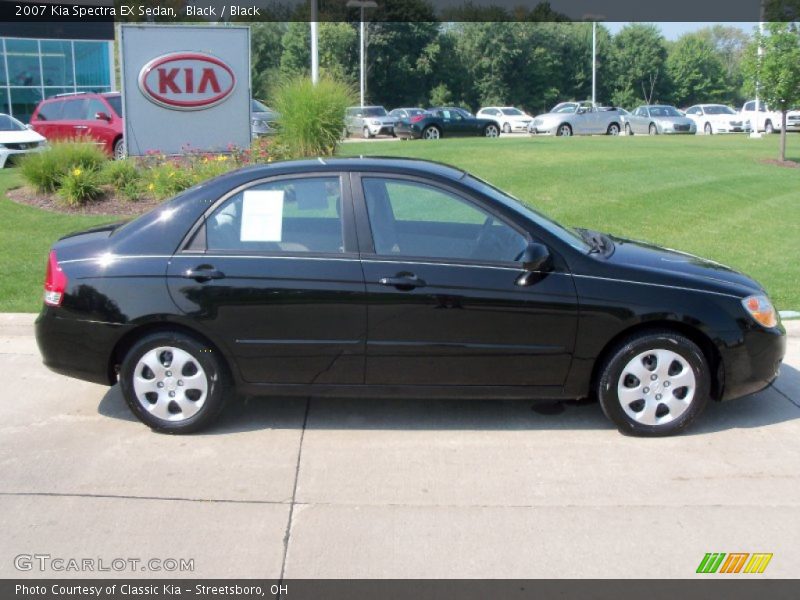 Black / Black 2007 Kia Spectra EX Sedan