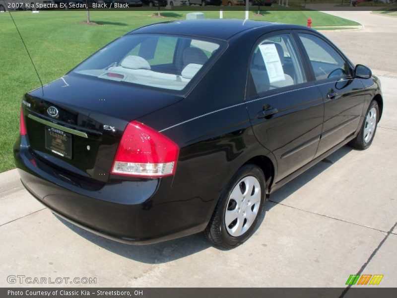 Black / Black 2007 Kia Spectra EX Sedan